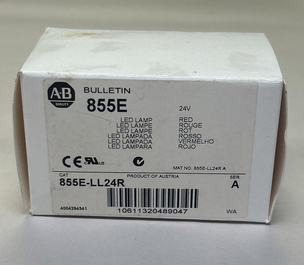 Used ALLEN BRADLEY,855E-LL24R,RED LED REPLACEMENT LAMP NEW