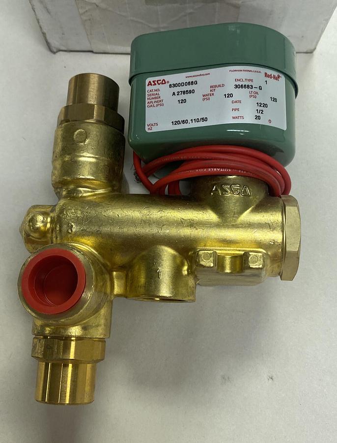 ASCO,8300D068G,SOLENOID VALVE 3WAY 1/2 INCH NEW