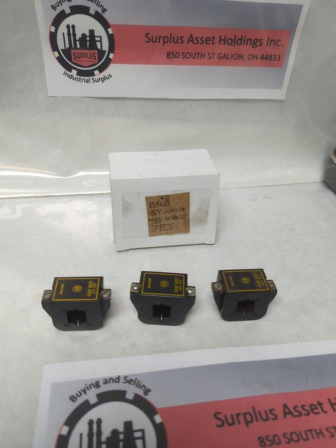 Used ALLEN-BRADLEY,85A288,COIL 480V 60HZ/CY 440V 50HZ/CY LOT OF 3 PRE-OWNED