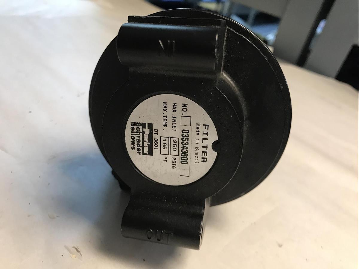 Parker Schrader Bellows,035343600,Pneumatic Filter 250PSI
