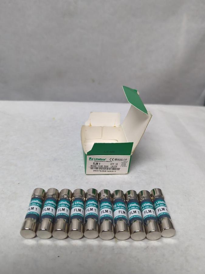 LITTELFUSE,FLM1,TIME-DELAY 1 AMP FUSES BOX OF 10 NOS