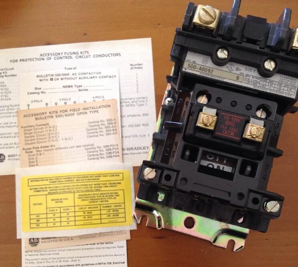 Allen-Bradley,AC 500-A0D92,Contactor  Size 0 Series B