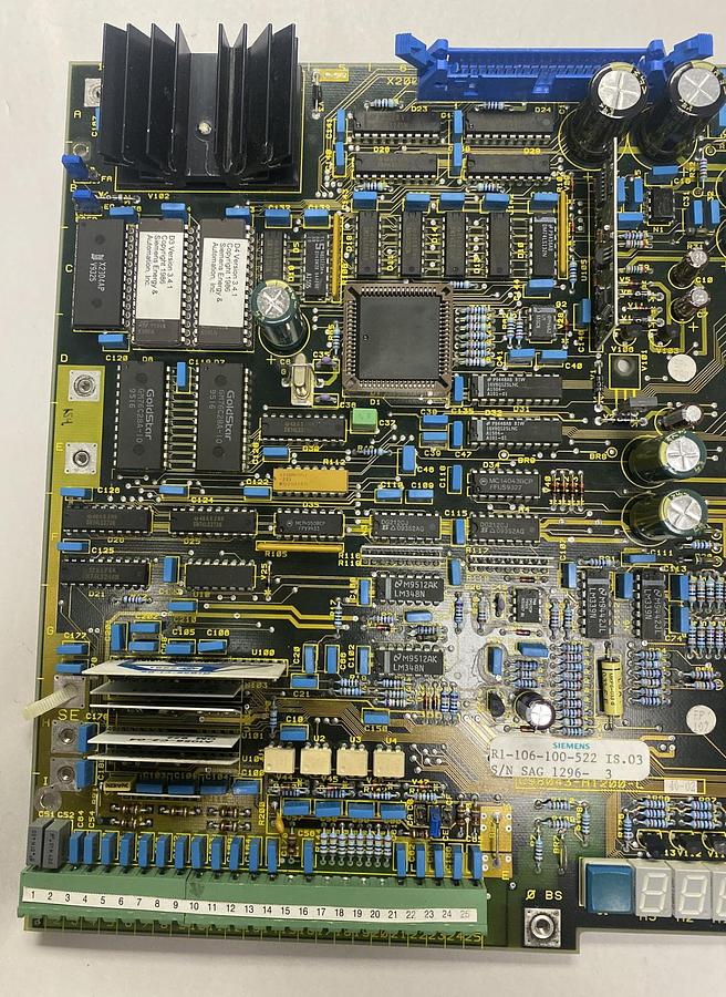 Used SIEMENS,R1-106-100-522,CONTROL BOARD SIMOREG REFURBISHED
