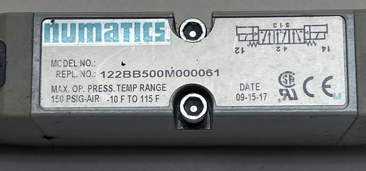 Used NUMATICS,122BB500M000061,SOLENOID VALVE