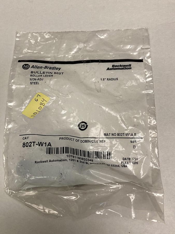 Allen Bradley,802T-W1A,Roller Lever Arm Ser B
