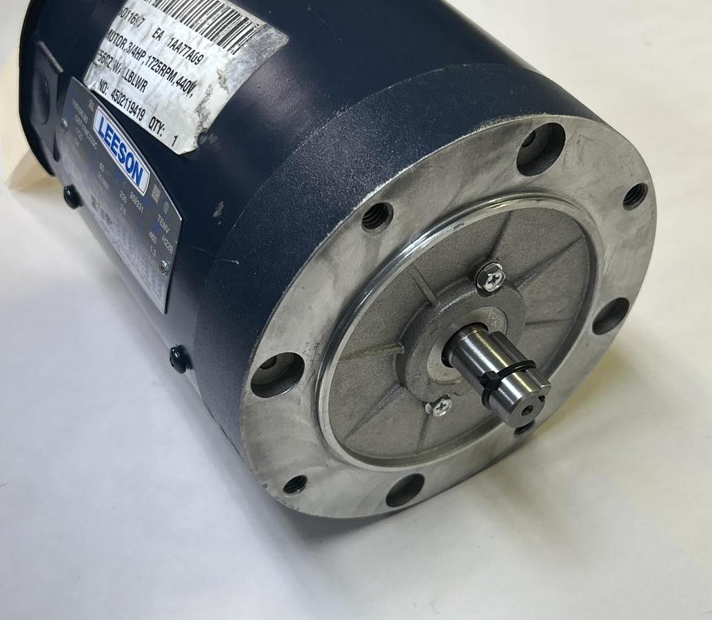 Used LEESON,115106.00,MOTOR 3/4HP 1725RPM 230/460V 3PH 56CZ FRAME