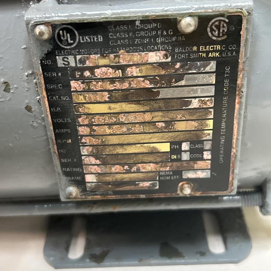 Used BALDOR,M7037,AC MOTOR 2HP 208-230/460V 1725RPM 3PH 56 FRAME