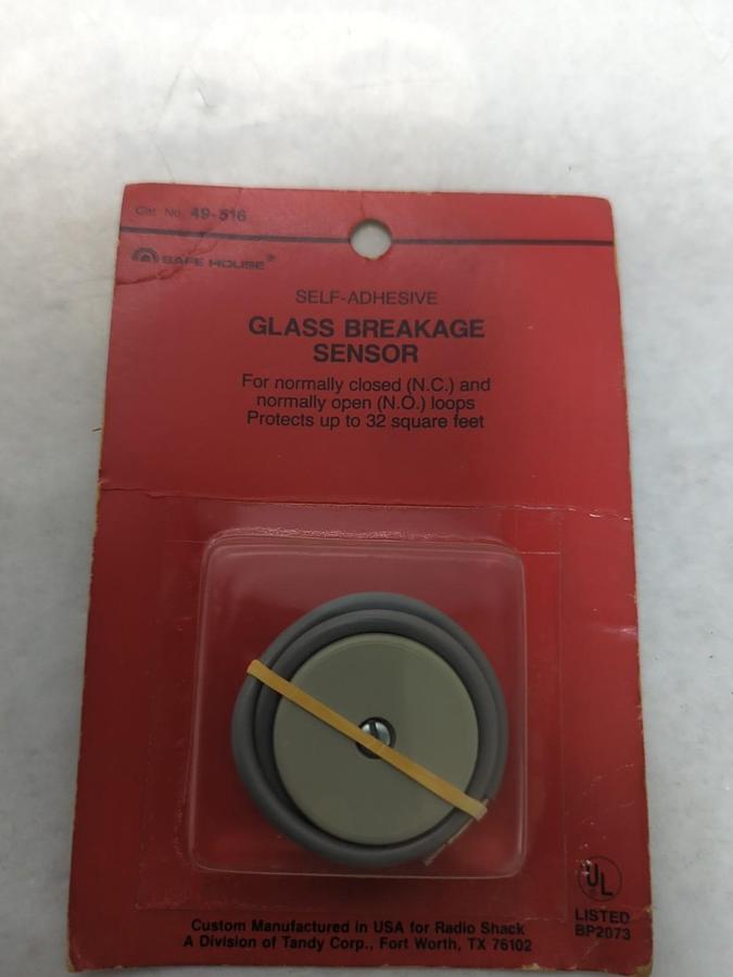 SAFE HOUSE,49-516,SELF ADHESIVE GLASS BREAKAGE SENSOR NOS