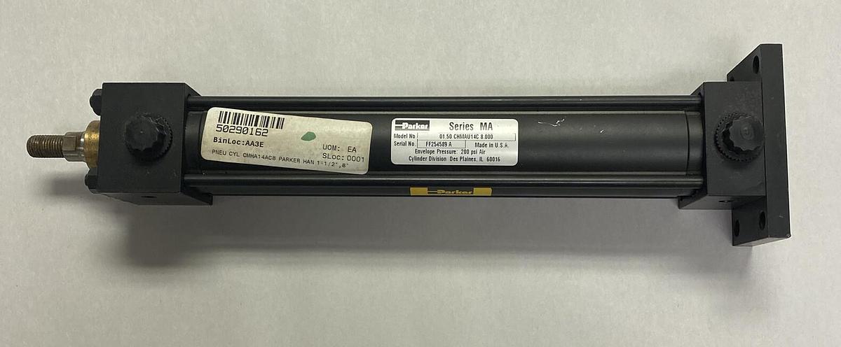 Used PARKER,01.50 CHMAU14C 8.000,PNEUMATIC CYLINDE 1-1/2 INCH REFURBISHED