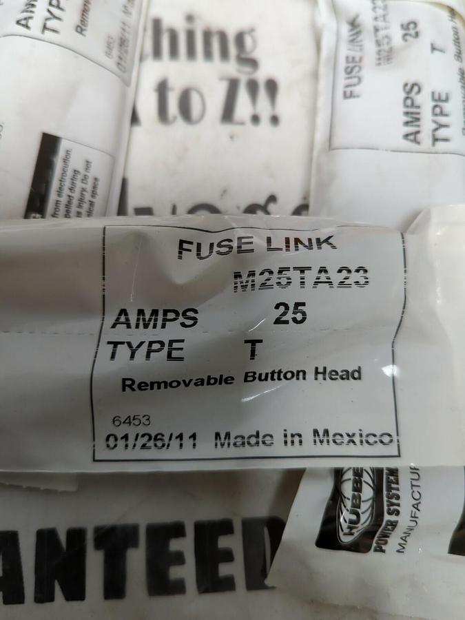 HUBBELL-CHANCE,M25TA23,TYPE-T FUSE LINK REMOVEABLE HEAD 23 IN LENGTH LOT OF 5