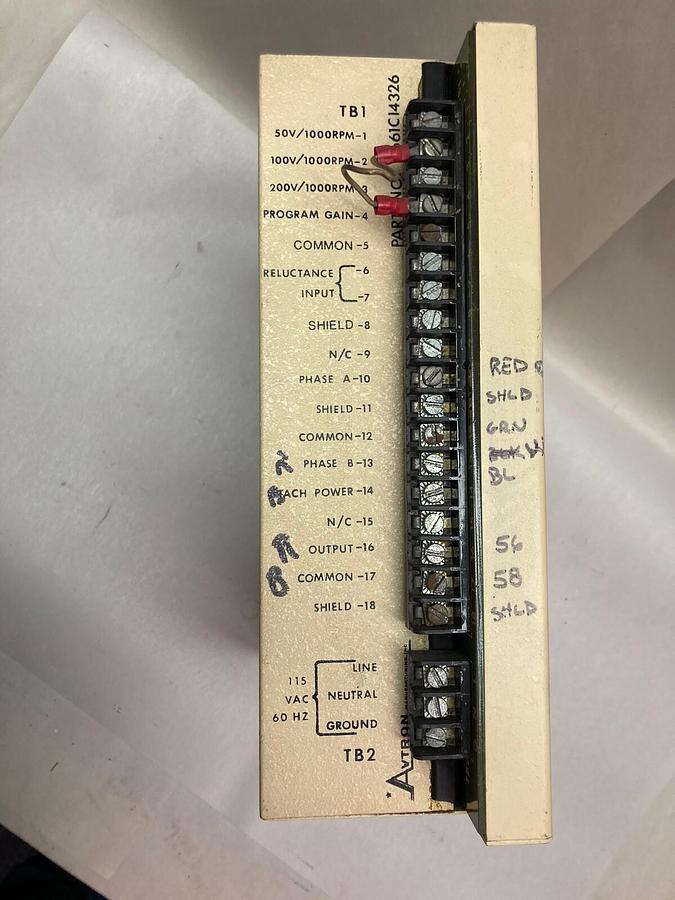 Used Avtron,K661C14326,Brushless Tachometer Drive