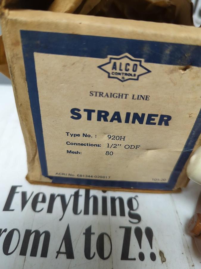 ALCO,920H,1/2 INCH ODF STRAIGHT-LINE STRAINER 80 MESH NOS