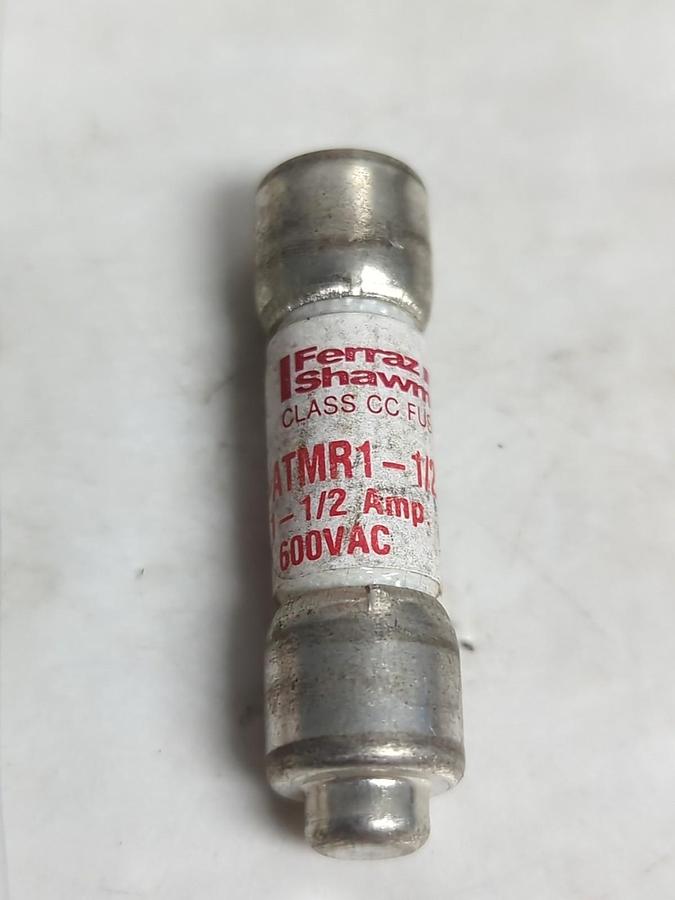 Used FERRAZ SHAWMUT,ATMR1-1/2,CLASS CC 1-1/2 AMP FUSE LOT OF 16 PRE-OWNED