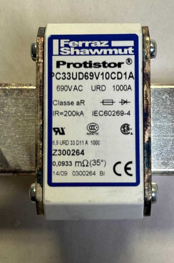 MERSEN FERRAZ SHAWMUT,Z300264,FUSE 1000A 690V NOS