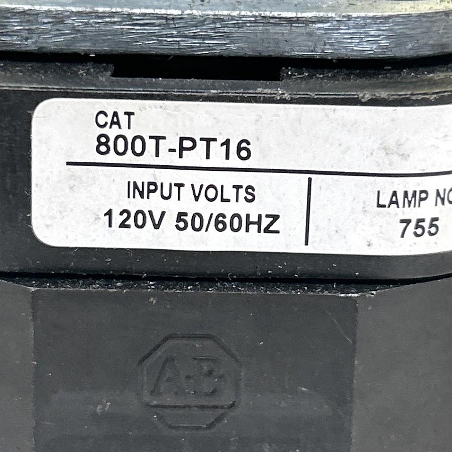 Used ALLEN BRADLEY,800T-PT16,PUSH BUTTON CORE ONLY