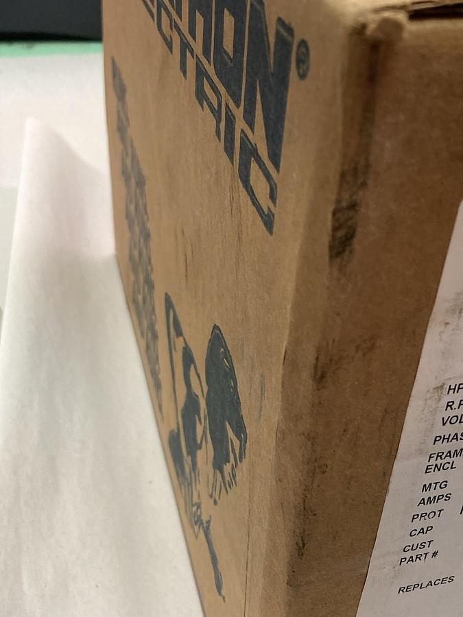 Marathon,Y376,Electric Motor 3-Phase 3/4Hp 1725rpm 230/460V Frame 56C