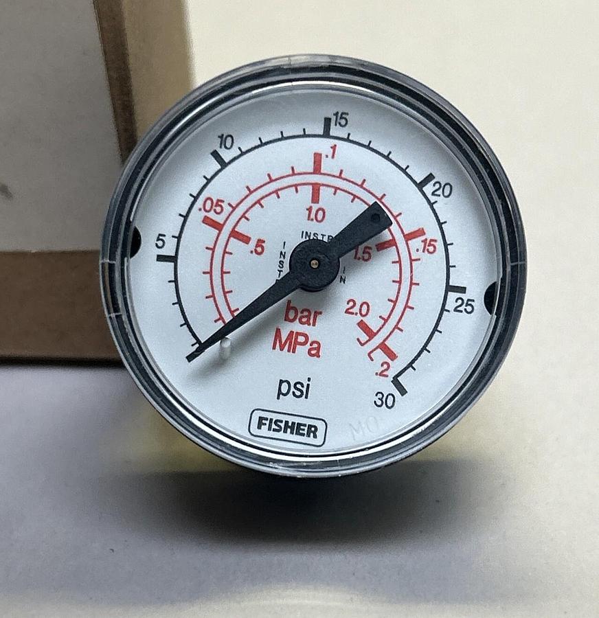 FISHER,21B4037X012,PRESSURE GAUGE 0-30PSI NOS