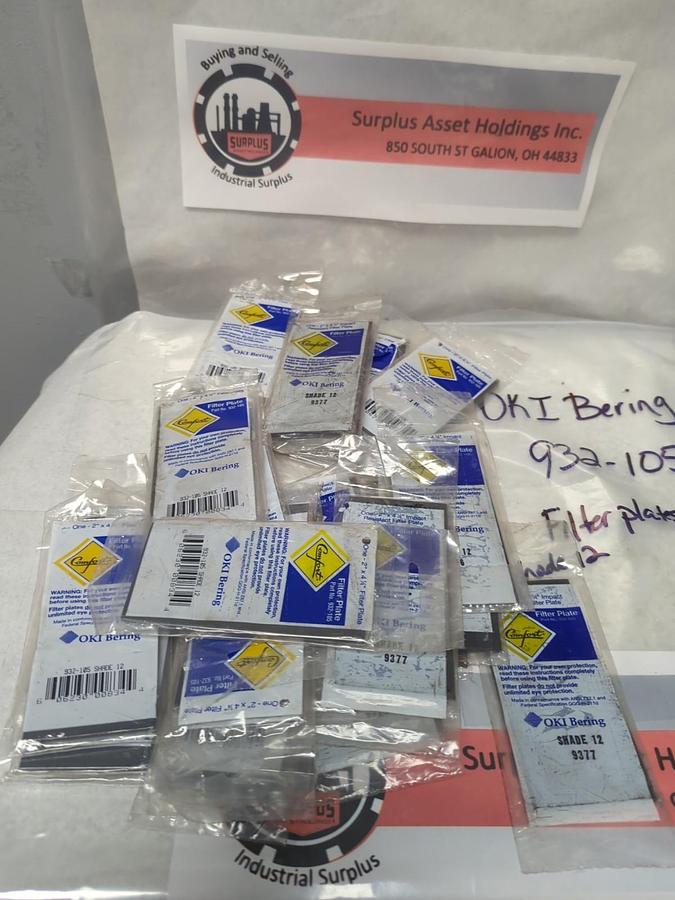 OKI BERING,932-105,SHADE 12 FILTER PLATE 2X4-1/4 INCH LOT OF 25 NOS