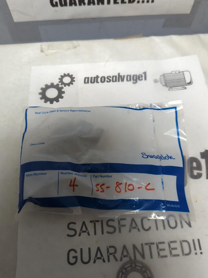 SWAGELOK,SS-810-C,FITTING CAP 1/2 INCH LOT OF 4 NEW