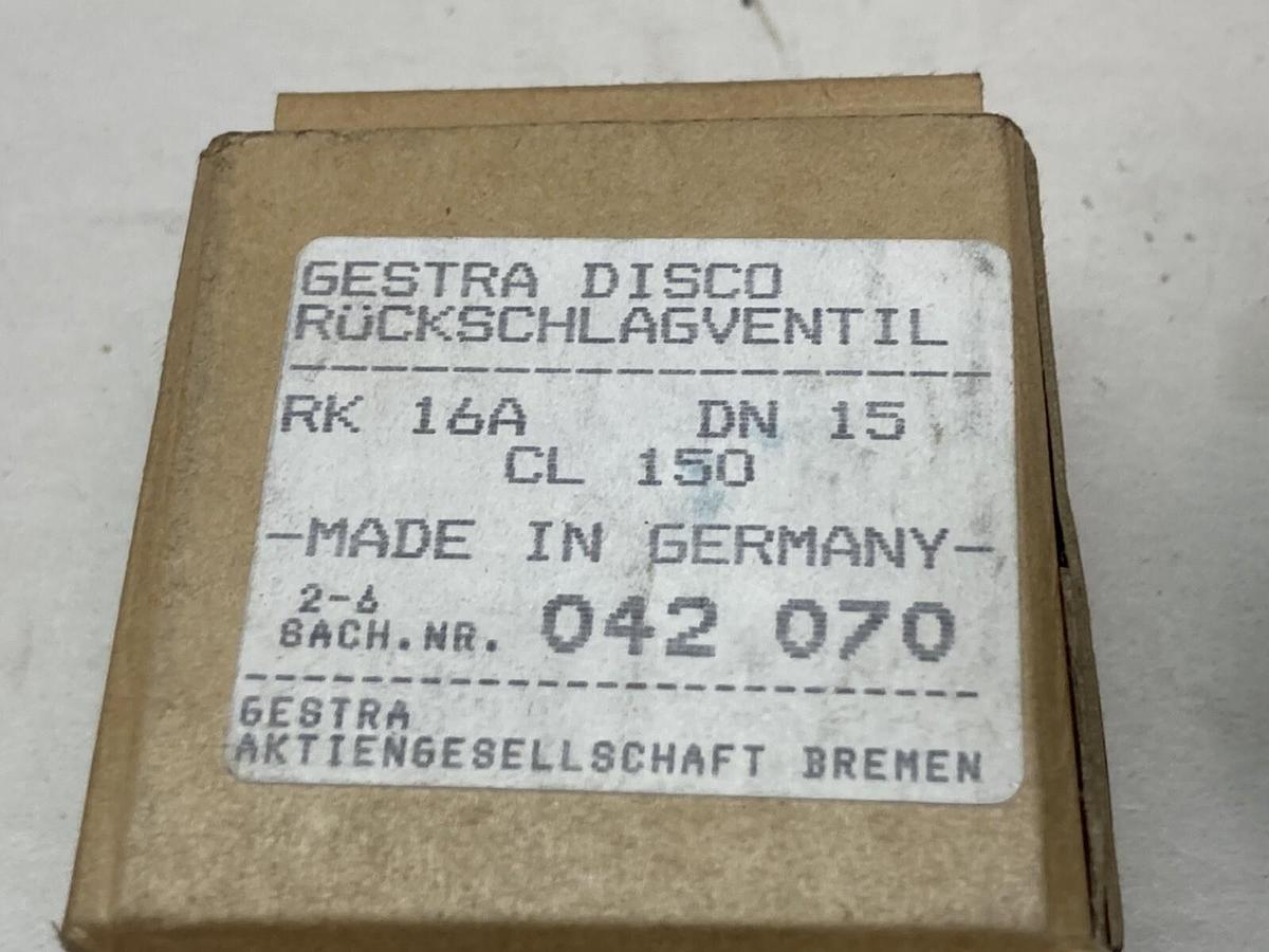 Gestra Disco,RK 16A DN 15,Check Valve