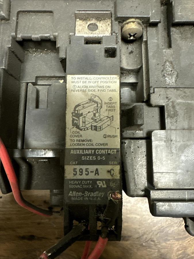 Used Allen Bradley,509-COD,Size 2 Starter