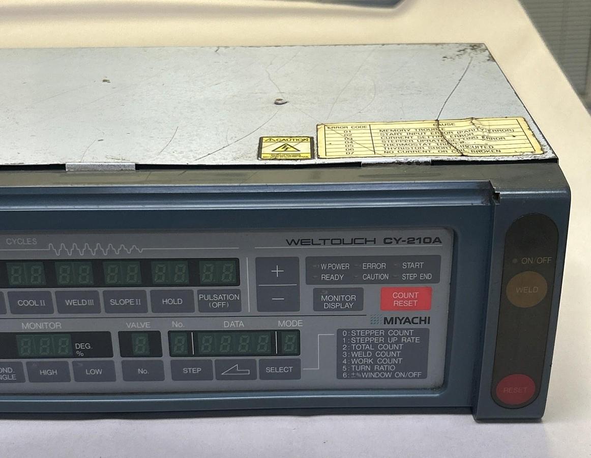 Used MIYACHI WELTOUCH,CY-210A,CONSTANT WELDING CONTROLLER