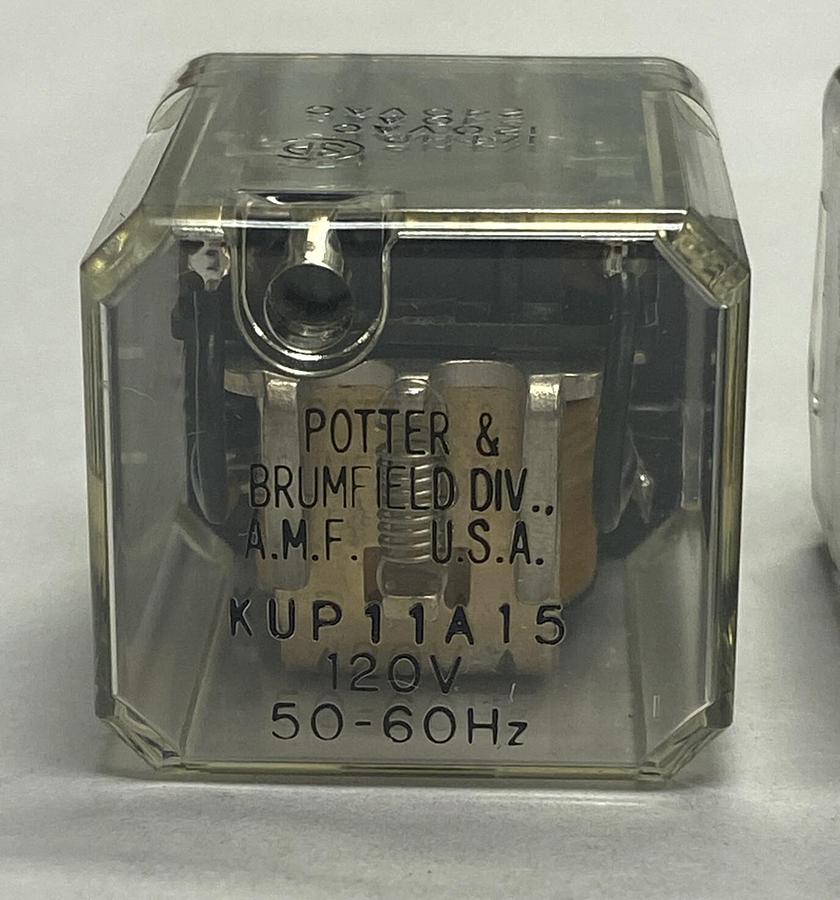 POTTER & BRUMFIELD,KUP11A15,RELAY 120V 10A LOT OF 2 NOS