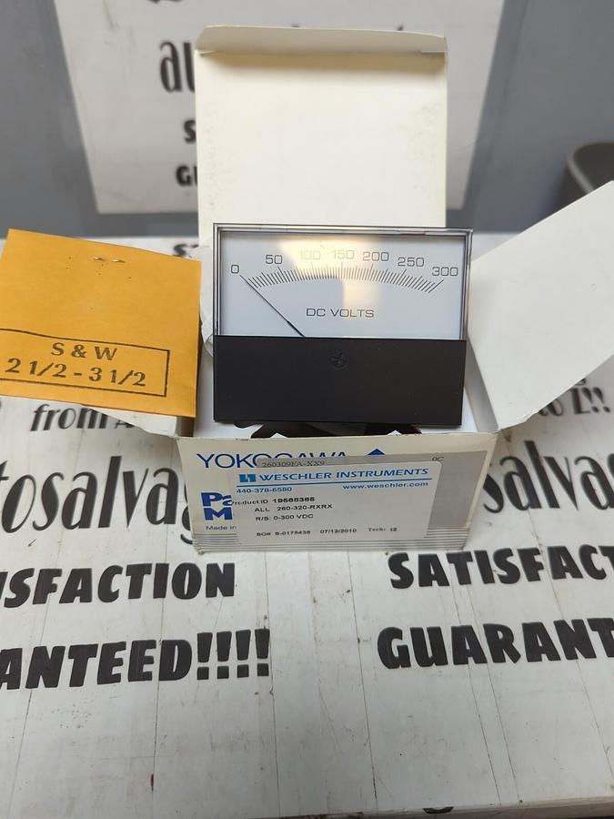WESCHLER,19568365 ALL 260-320-RXRX R/S: 0-300 VDC,PANEL METER NOS