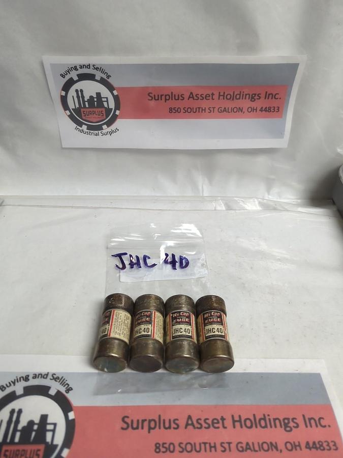 Used BUSSMANN,JHC-40,HI-CAP 40 AMP FUSE LOT OF 4 PRE-OWNED