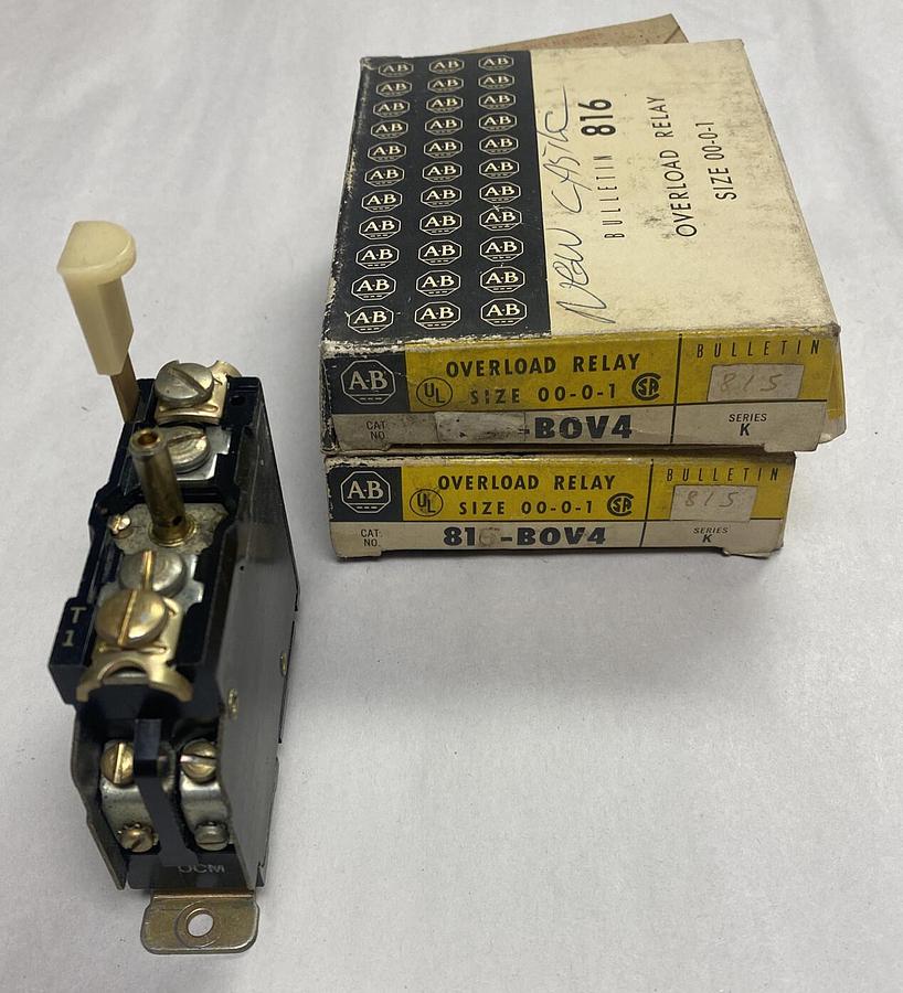 Allen Bradley,816-B0V4,Series K Overload Relay Lot Of 2 NOS