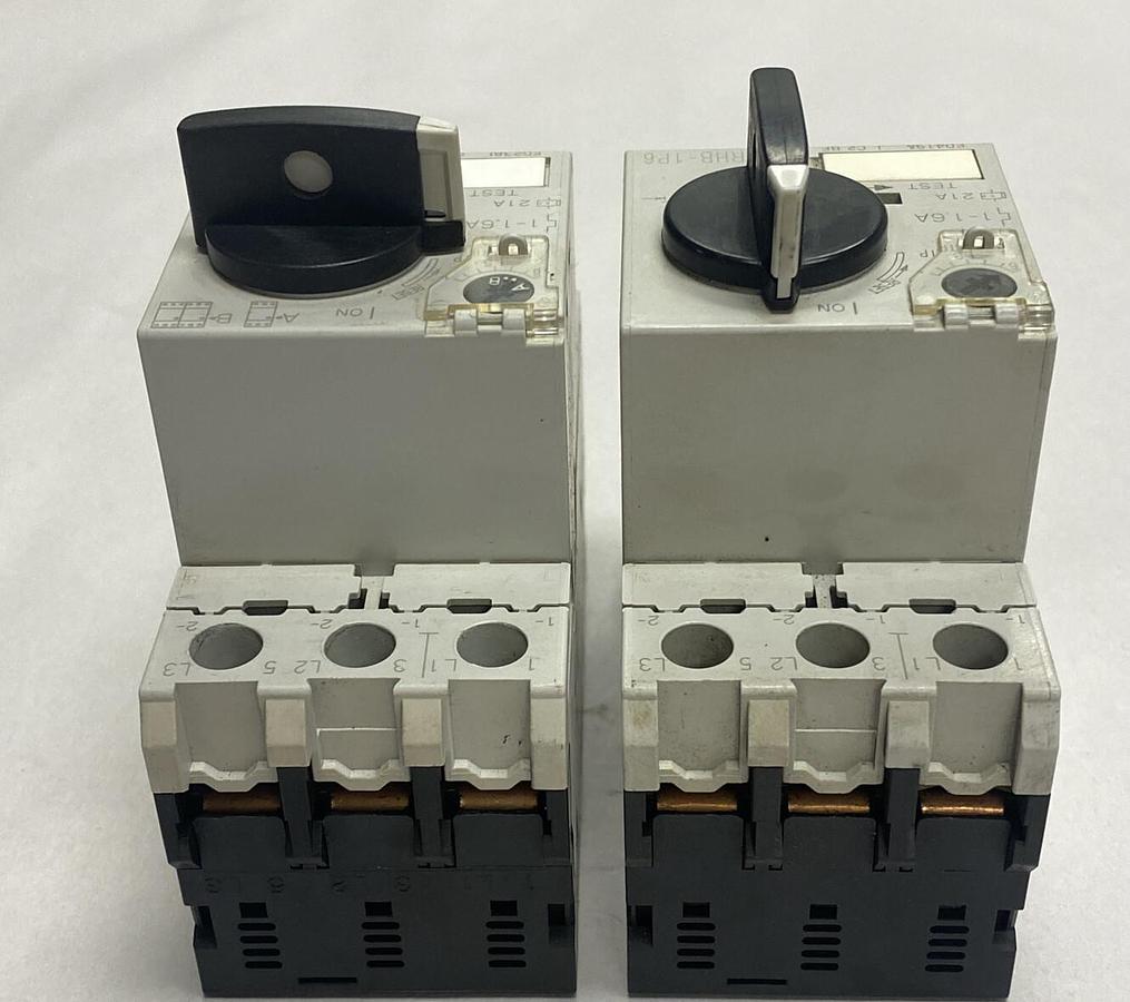 Used FUJI ELECTRIC,BM3RHB-1P6,MANUAL MOTOR STARTER 1-1.6A LOT OF 2