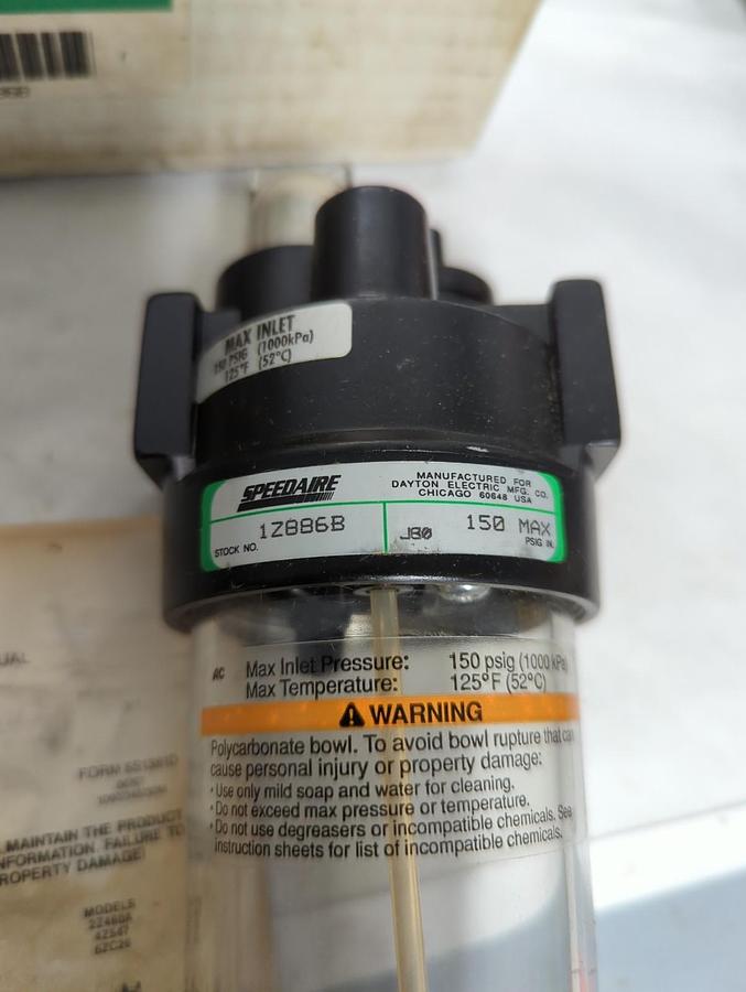 SPEEDAIRE,1Z886B,LUBRICATOR 3/8 INCH NOS