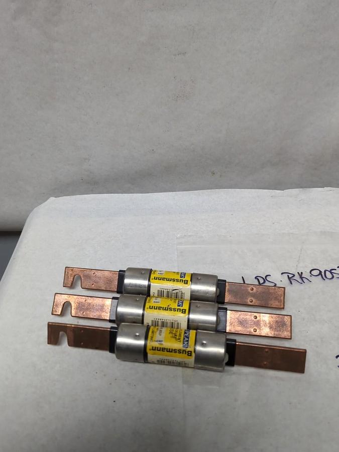Used COOPER BUSSMANN,LPS-RK-90SP,LOW-PEAK 90 AMP FUSE LOT OF 3 PRE-OWNED