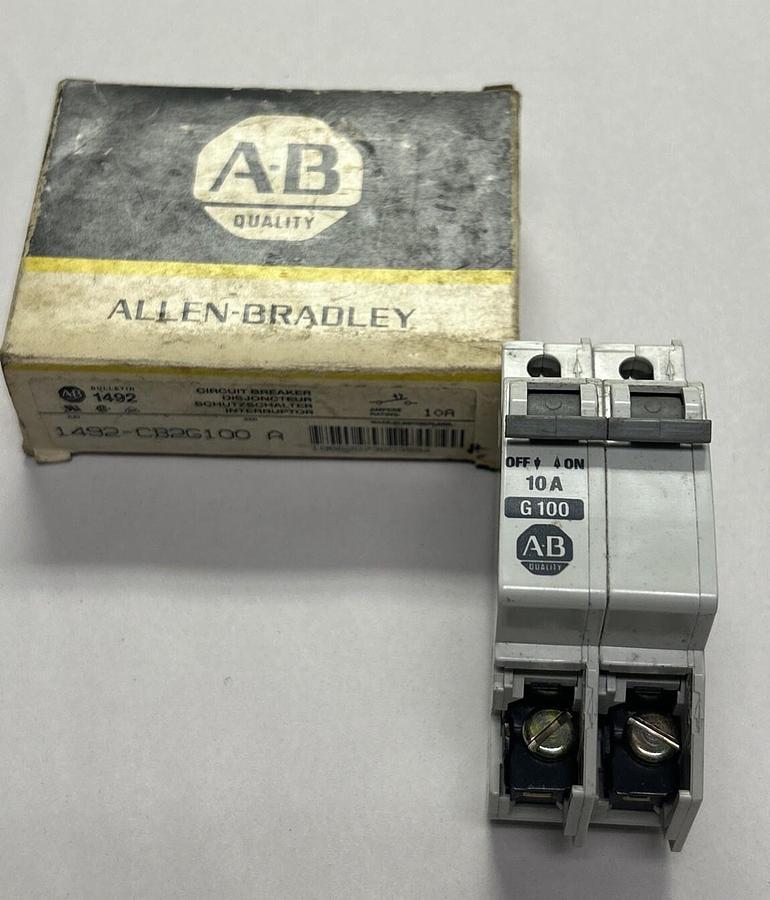 Used ALLEN BRADLEY,1492-CB2G100,CIRCUIT BREAKER 10A NEW