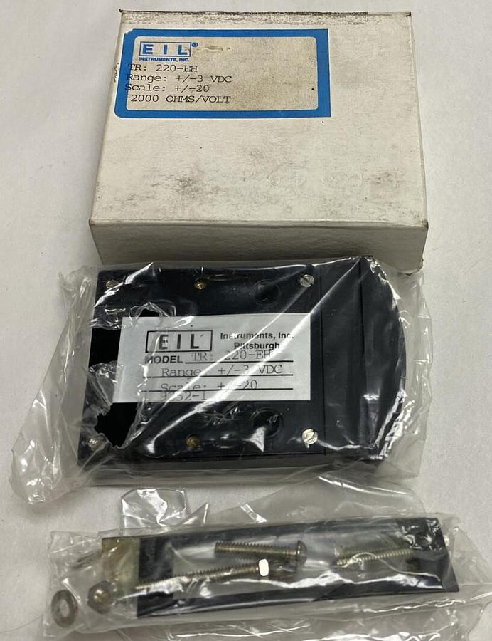 Used EIL Instruments,TR:220-EH,Scale Range +/-3 VDC Scale +/-20 2000OHMS/Volt NOS