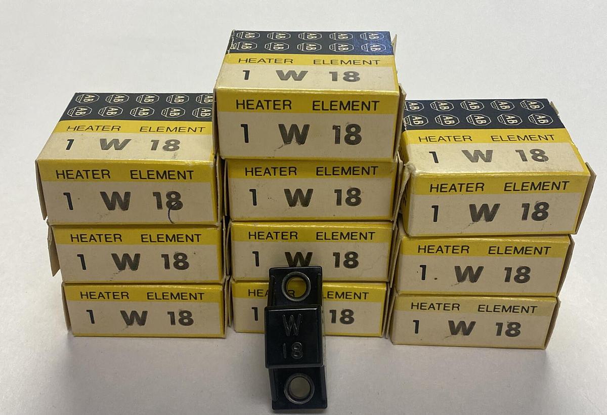 ALLEN BRADLEY,W18,OVERLOAD RELAY HEATER ELEMENT LOT OF 10 NEW
