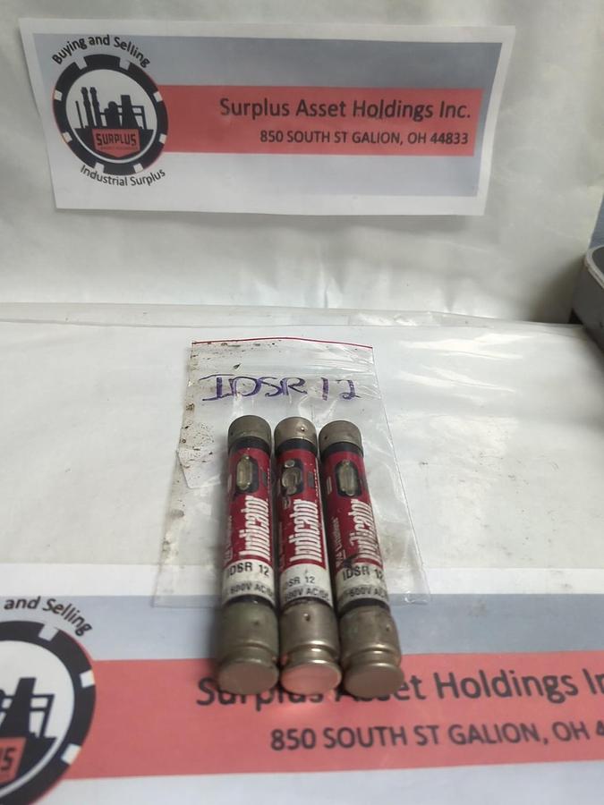 Used LITTELFUSE,IDSR-12,INDICATOR 12 AMP FUSE LOT OF 3 PRE-OWNED