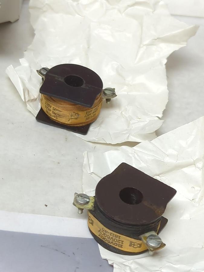 Used CUTLER-HAMMER,1811-45,COIL 110V 50HZ/CY 120V 60HZ/CY LOT OF 4 PRE-OWNED