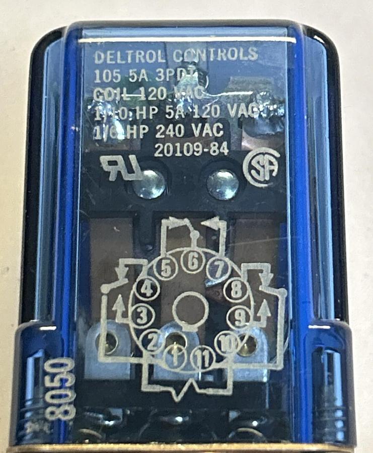 DELTROL CORP,20109-84,RELAY 5AMP 120V NOS