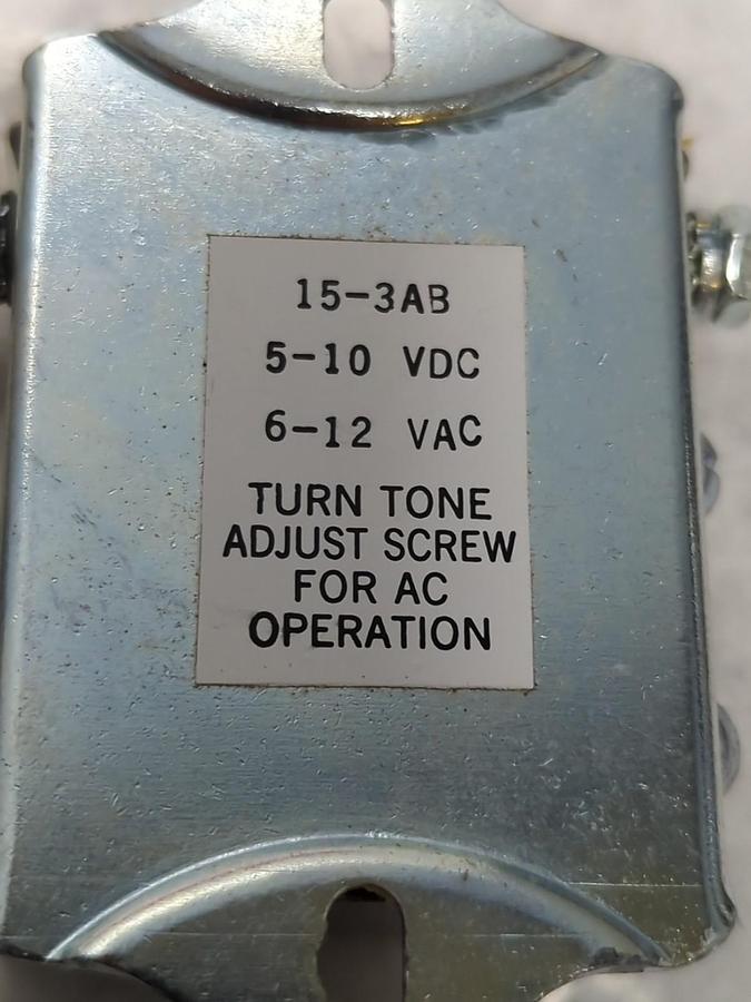 EDWARDS,15-3AB,LUNGEN BUZZER 5-10VDC 6-12 VAC NOS