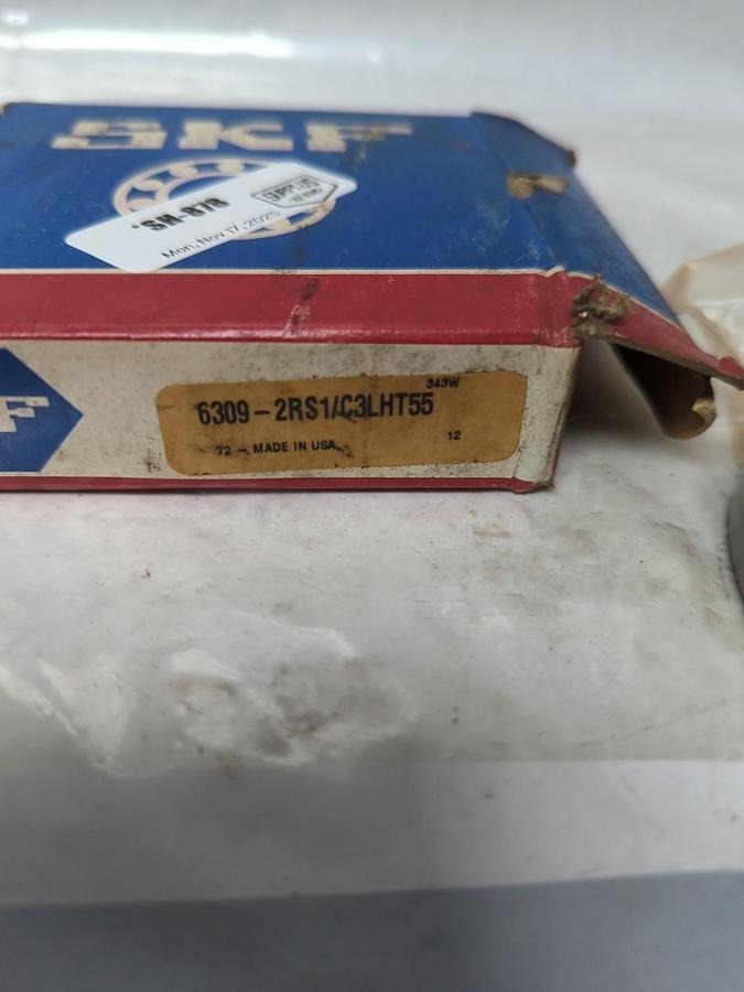 SKF,6309-2RS1/C3LHT55,DEEP GROOVE BALL BEARING NOS