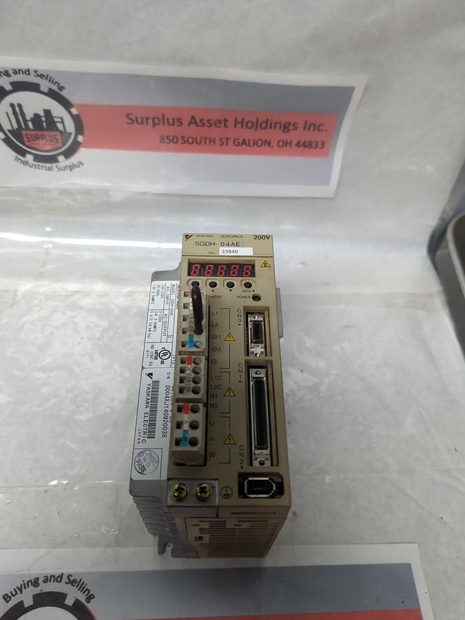 Used YASKAWA,SGDH-04AE,SERVO PACK 200V PRE-OWNED