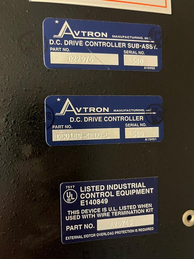 Used AVTRON,DC0180-4EL0-C,ADDVANTAGE-32 DC DRIVE CONTROLLER