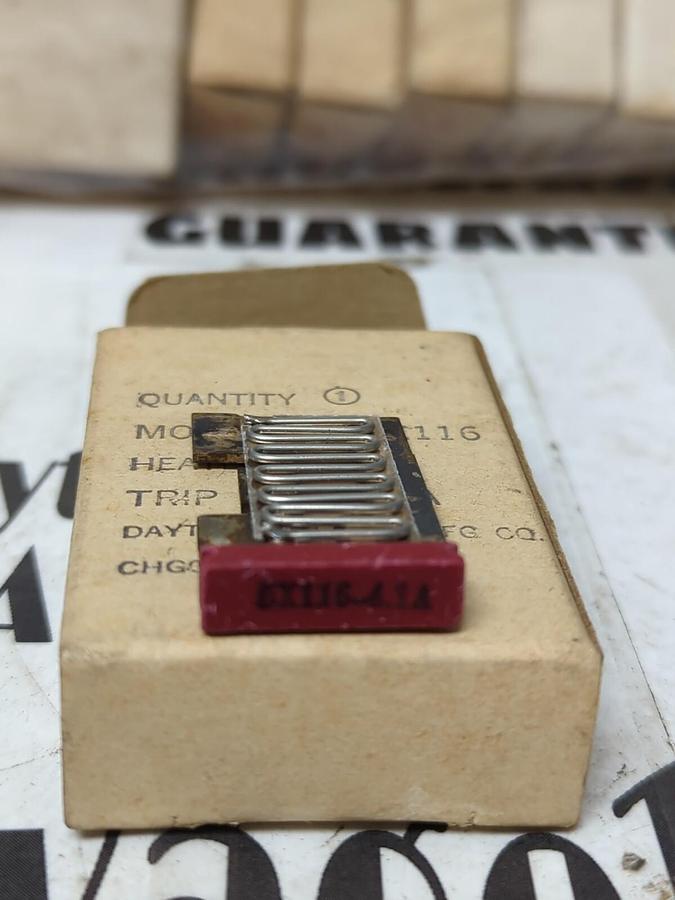 DAYTON ELECTRIC,5X116,HEATER COIL TRIP AMP 4.1 LOT OF 20 NOS