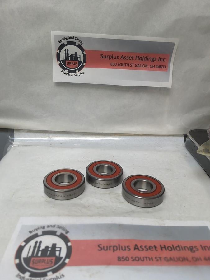 NTN,6306,DOUBLE SEALED BALL BEARING LOT OF 3 MISSING BOXES NOS