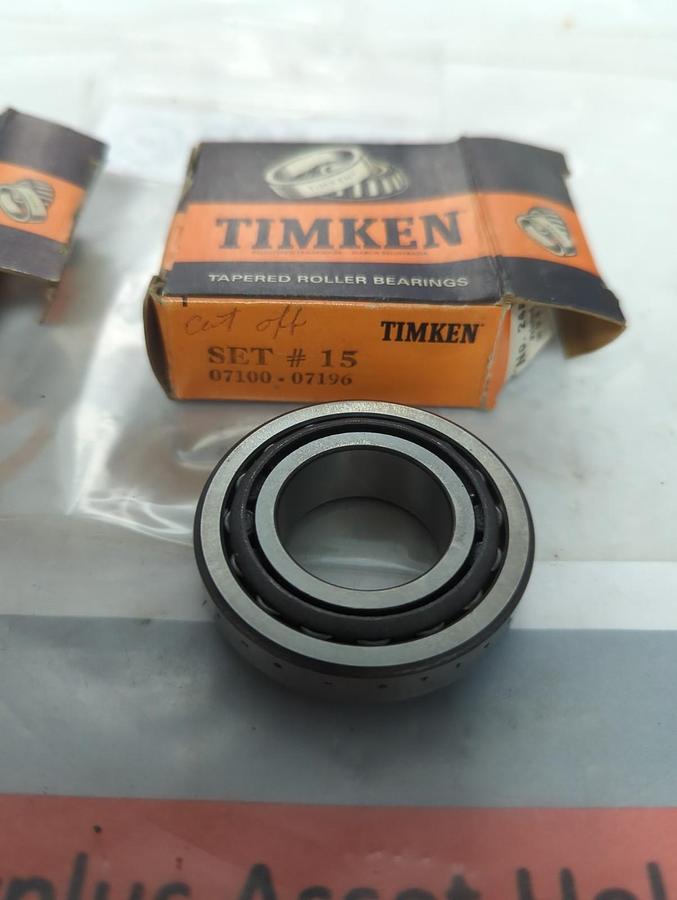 TIMKEN,SET #15,ROLLER BALL BEARING LOT OF 2 NOS