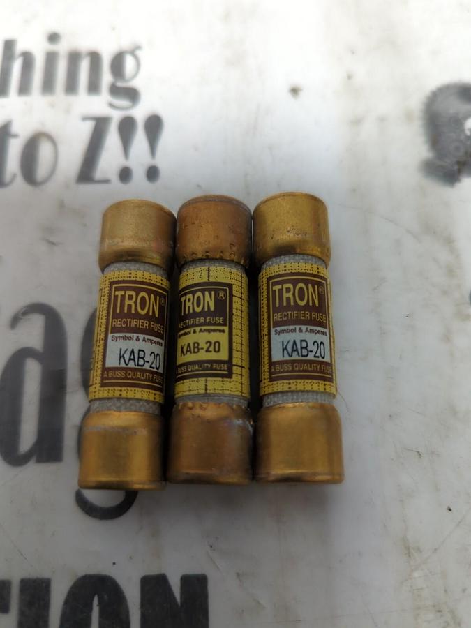 COOPER BUSSMANN,KAB-20,TRON FUSES LOT OF 3 NOS