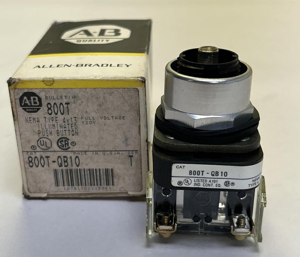 ALLEN BRADLEY,800T-QB10,ILLUMINATED PUSH BUTTON NOS