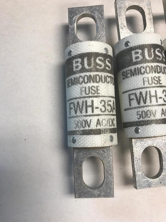 Used Cooper Bussmann,FWH-35A,35 AMP Semiconductor Fuse lot 4