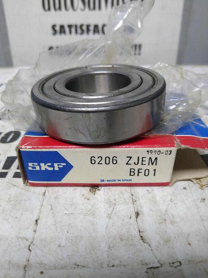 SKF,6206 ZJEM-BF01,DEEP GROOVE BALL BEARING SINGLE SHIELDED NOS